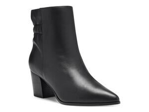 Sole Society Maeryn Bootie Heeled Ankle Boots Black Leather Pointed Toe 7.5 Shoe